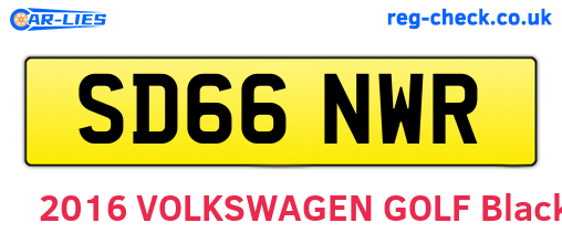 SD66NWR are the vehicle registration plates.