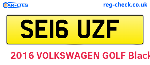 SE16UZF are the vehicle registration plates.