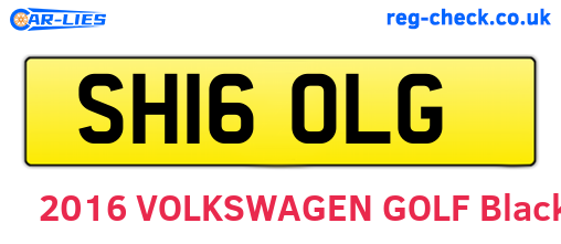 SH16OLG are the vehicle registration plates.