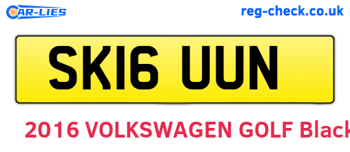 SK16UUN are the vehicle registration plates.