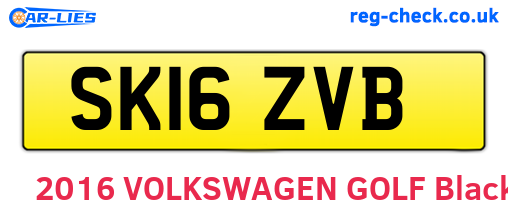 SK16ZVB are the vehicle registration plates.
