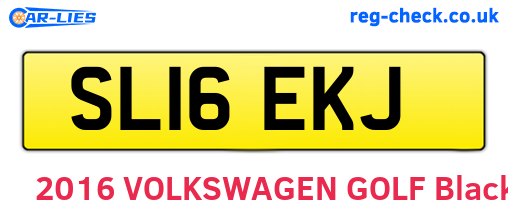 SL16EKJ are the vehicle registration plates.