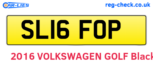 SL16FOP are the vehicle registration plates.