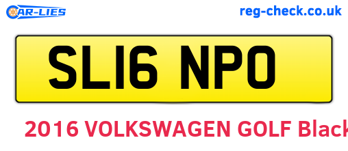 SL16NPO are the vehicle registration plates.
