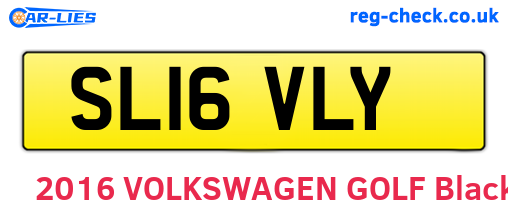 SL16VLY are the vehicle registration plates.