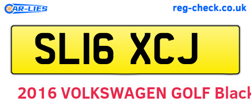 SL16XCJ are the vehicle registration plates.