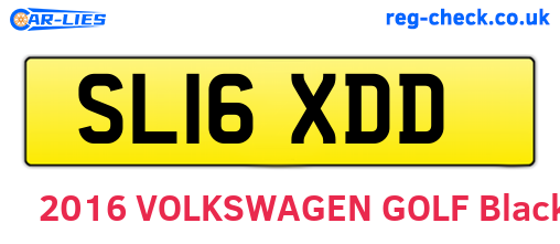 SL16XDD are the vehicle registration plates.