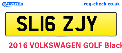 SL16ZJY are the vehicle registration plates.