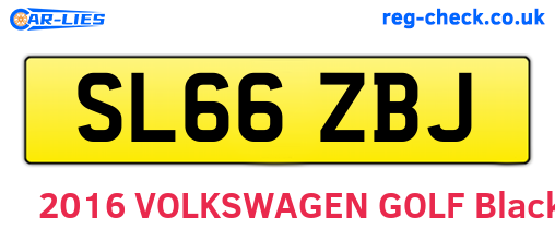 SL66ZBJ are the vehicle registration plates.
