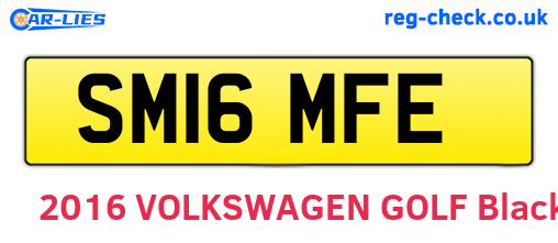 SM16MFE are the vehicle registration plates.