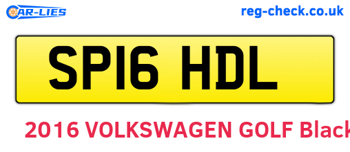 SP16HDL are the vehicle registration plates.