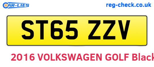 ST65ZZV are the vehicle registration plates.