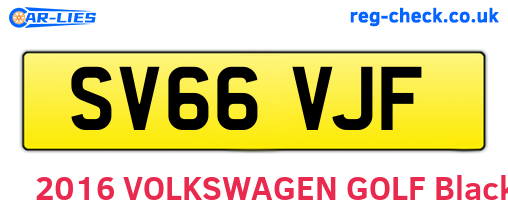 SV66VJF are the vehicle registration plates.