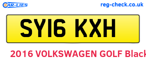 SY16KXH are the vehicle registration plates.