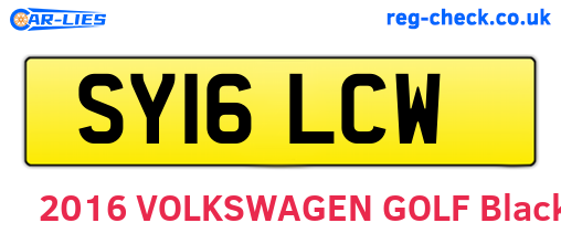 SY16LCW are the vehicle registration plates.