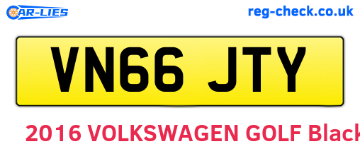 VN66JTY are the vehicle registration plates.