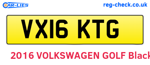 VX16KTG are the vehicle registration plates.