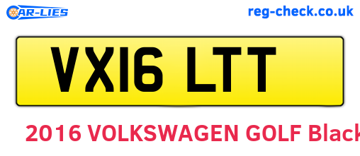 VX16LTT are the vehicle registration plates.