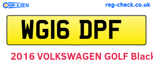WG16DPF are the vehicle registration plates.