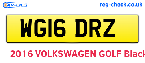 WG16DRZ are the vehicle registration plates.