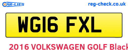 WG16FXL are the vehicle registration plates.