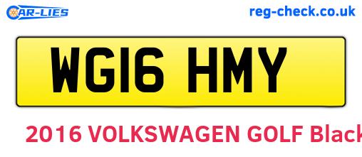 WG16HMY are the vehicle registration plates.