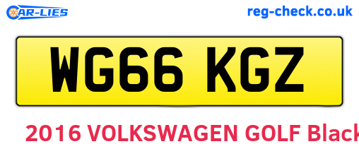 WG66KGZ are the vehicle registration plates.
