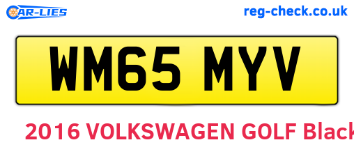 WM65MYV are the vehicle registration plates.