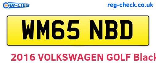 WM65NBD are the vehicle registration plates.