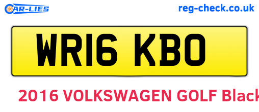 WR16KBO are the vehicle registration plates.