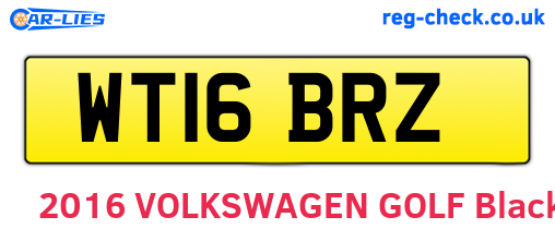 WT16BRZ are the vehicle registration plates.