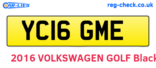 YC16GME are the vehicle registration plates.