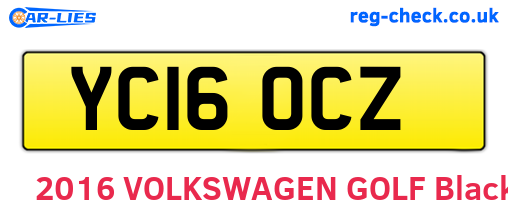 YC16OCZ are the vehicle registration plates.