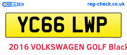 YC66LWP are the vehicle registration plates.