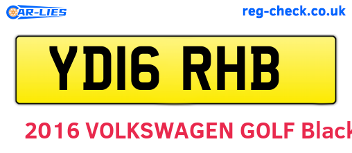 YD16RHB are the vehicle registration plates.