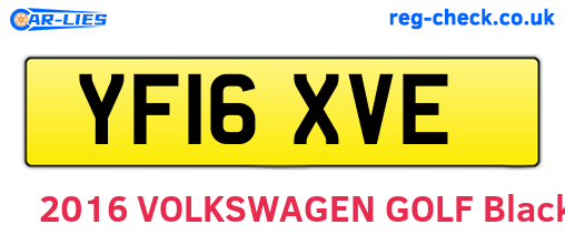YF16XVE are the vehicle registration plates.
