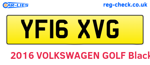 YF16XVG are the vehicle registration plates.