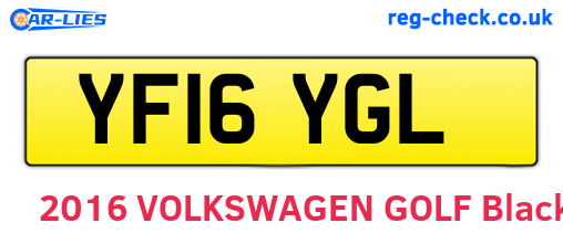 YF16YGL are the vehicle registration plates.