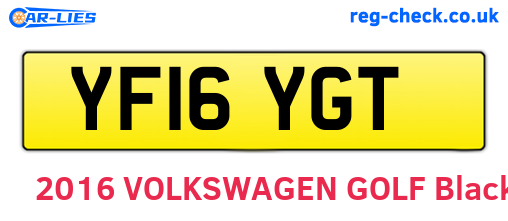 YF16YGT are the vehicle registration plates.