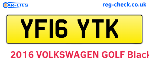 YF16YTK are the vehicle registration plates.
