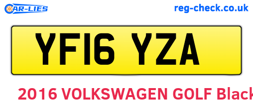 YF16YZA are the vehicle registration plates.
