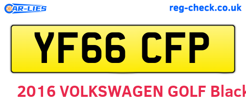 YF66CFP are the vehicle registration plates.