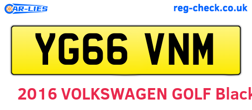 YG66VNM are the vehicle registration plates.