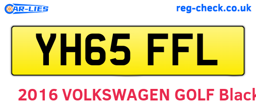 YH65FFL are the vehicle registration plates.