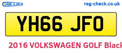 YH66JFO are the vehicle registration plates.