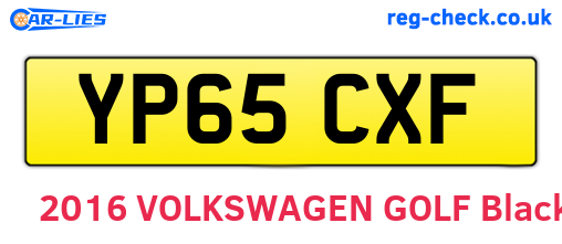 YP65CXF are the vehicle registration plates.