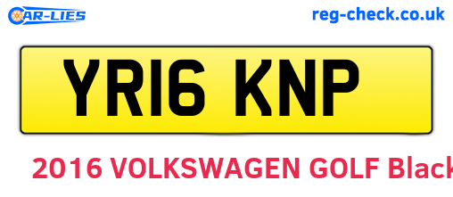 YR16KNP are the vehicle registration plates.