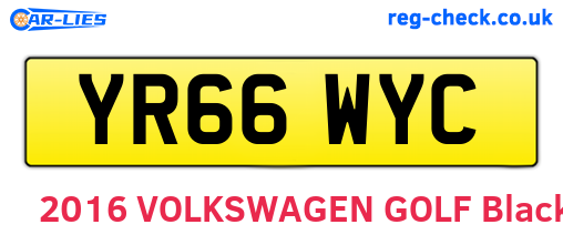 YR66WYC are the vehicle registration plates.
