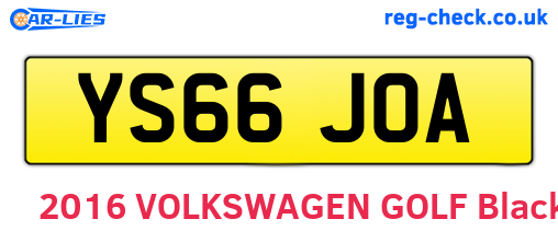 YS66JOA are the vehicle registration plates.