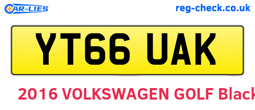 YT66UAK are the vehicle registration plates.